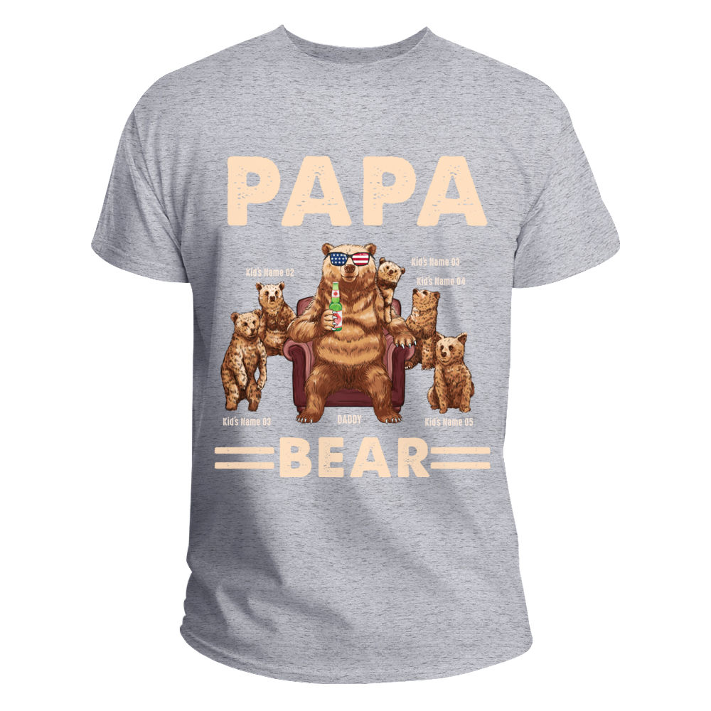 Papa bear T Shirt Vintage Daddy Wildling Father's Day Dad Men Cotton T –  UltimateShirtsStore