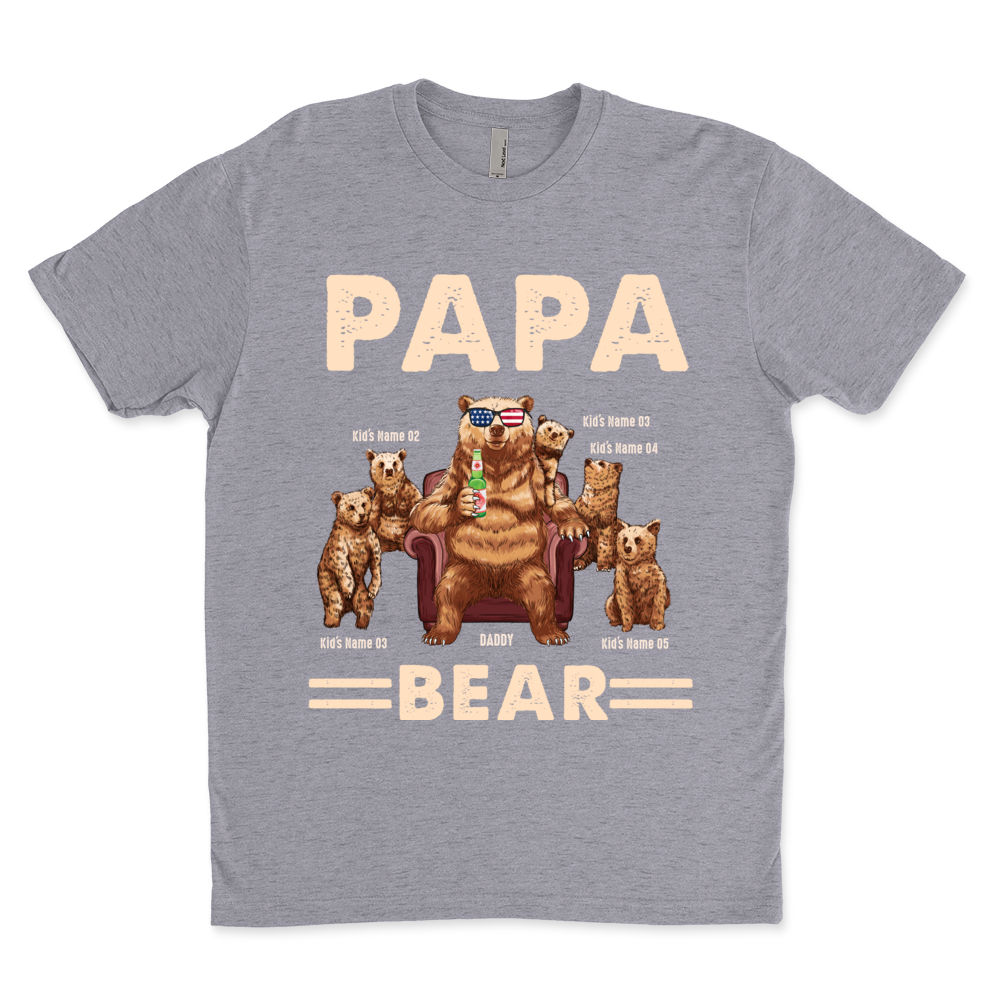 Papa bear T Shirt Vintage Daddy Wildling Father's Day Dad Men Cotton T –  UltimateShirtsStore