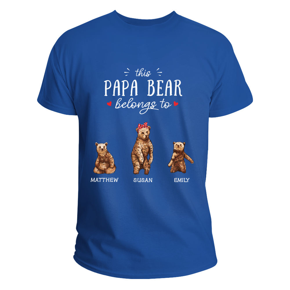 Papa Bear, Grandpa Bear, Baby Bears, Personalized T shirt, Custom Fath -  PersonalFury