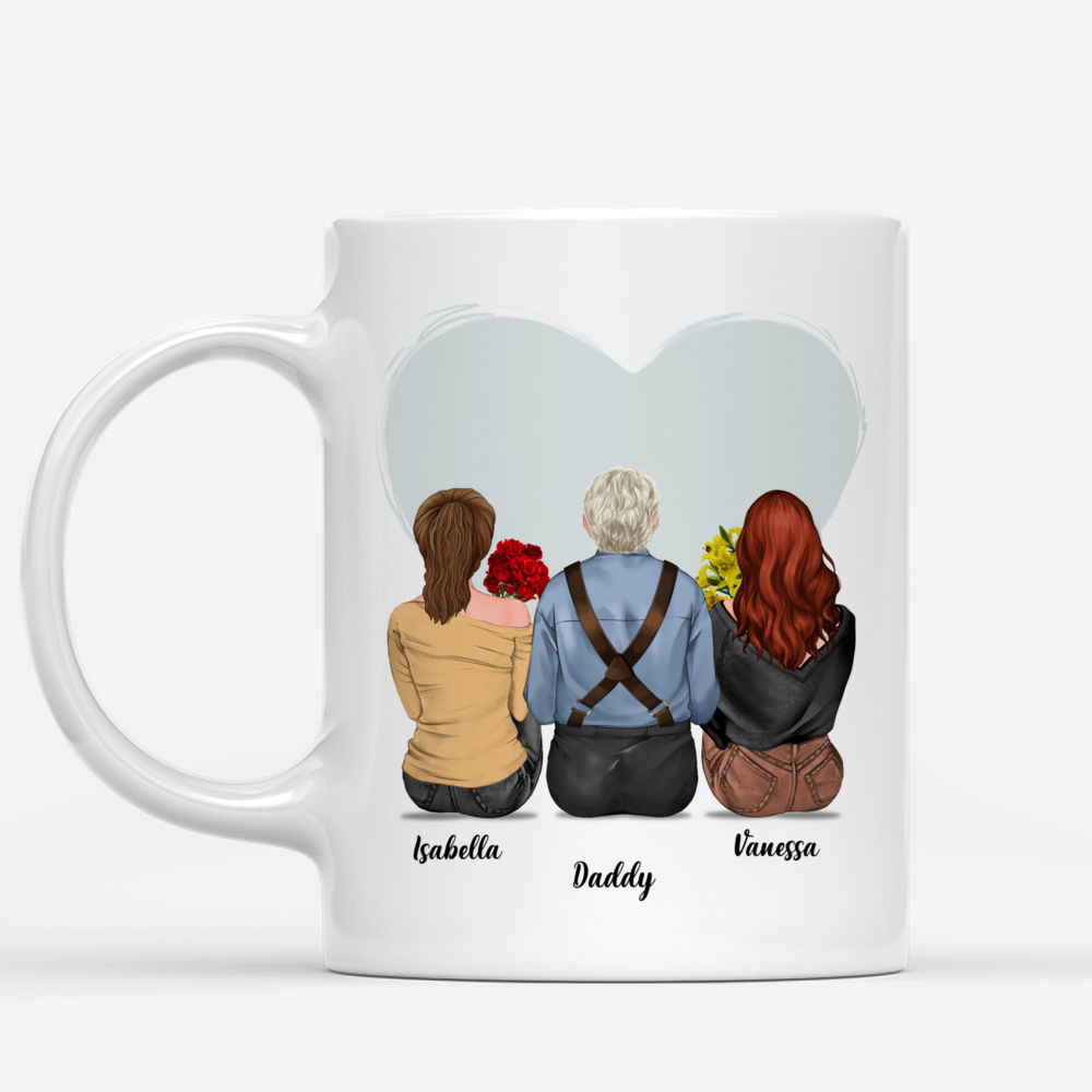 Personalized Mug - Father's Day - The Love Between A Father And Daughters Is Forever (Heart)_3