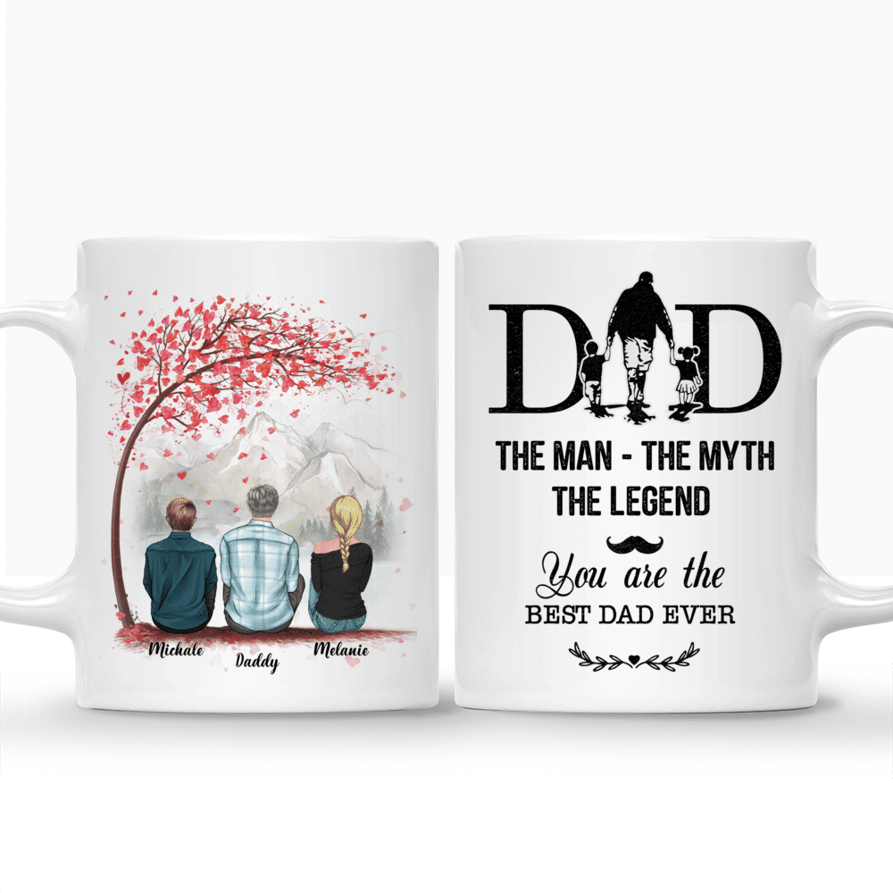 Personalized Mug - Dad & Children - Dad, The Man The Myth The Legend. You are the best Dad ever 2 - Mugs 1D1S_4