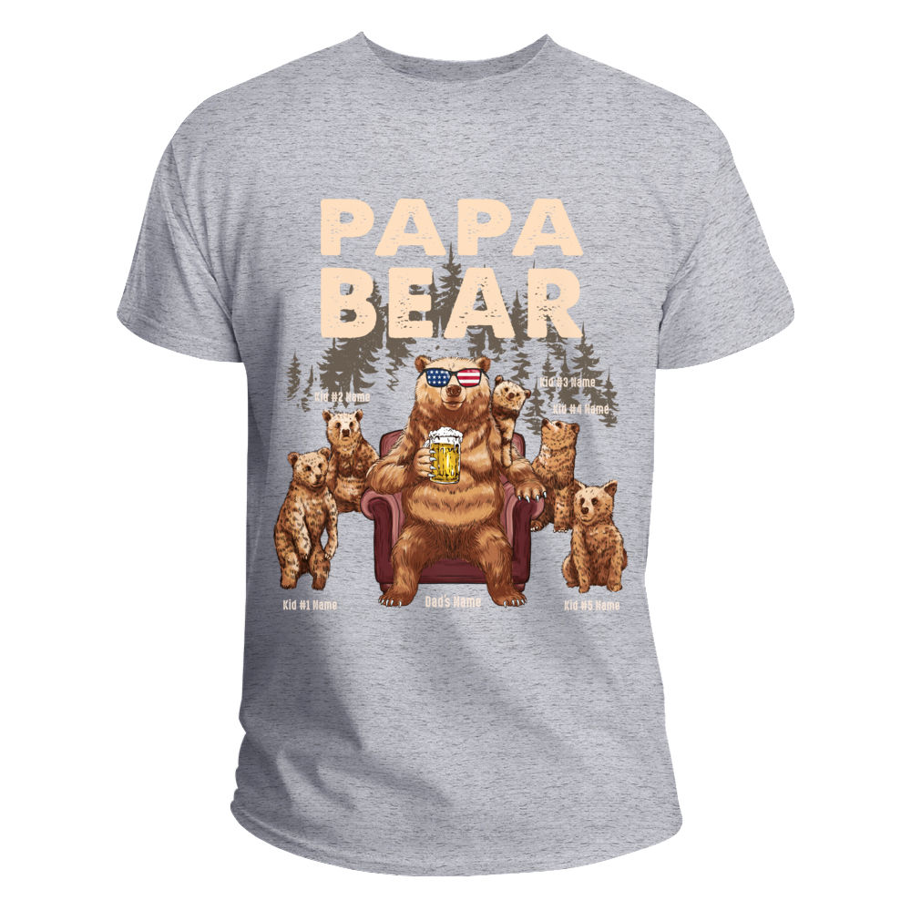 Papa Bear Sunglass Gifts For Dad That Has Everything Essential T-shirt -  Ink In Action