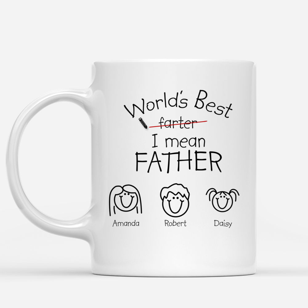 Family - World's Best Farter I Mean Father - Personalized Mug