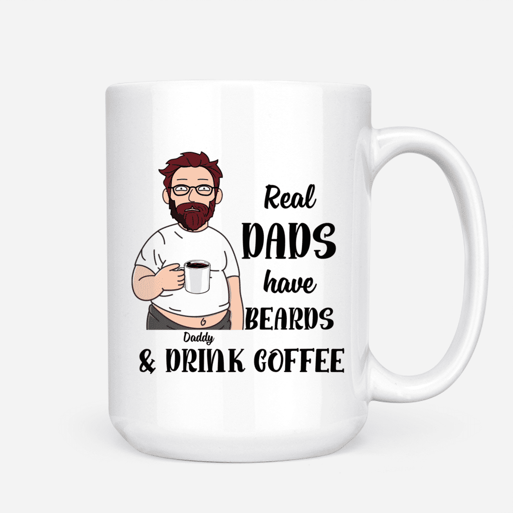 Beard measuring stick for real men funny gift Travel Mug by DH