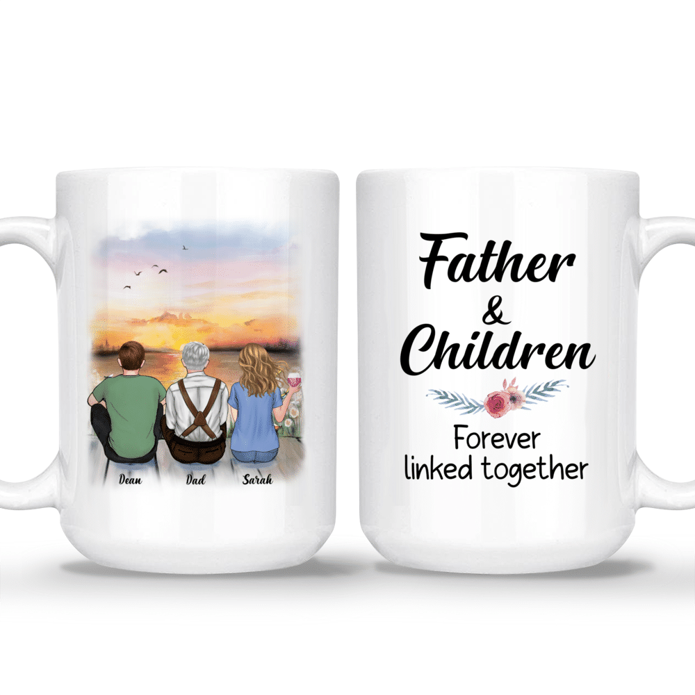 Dad Hand Bumps Custom Kids' Names - Personalized Mug – Macorner