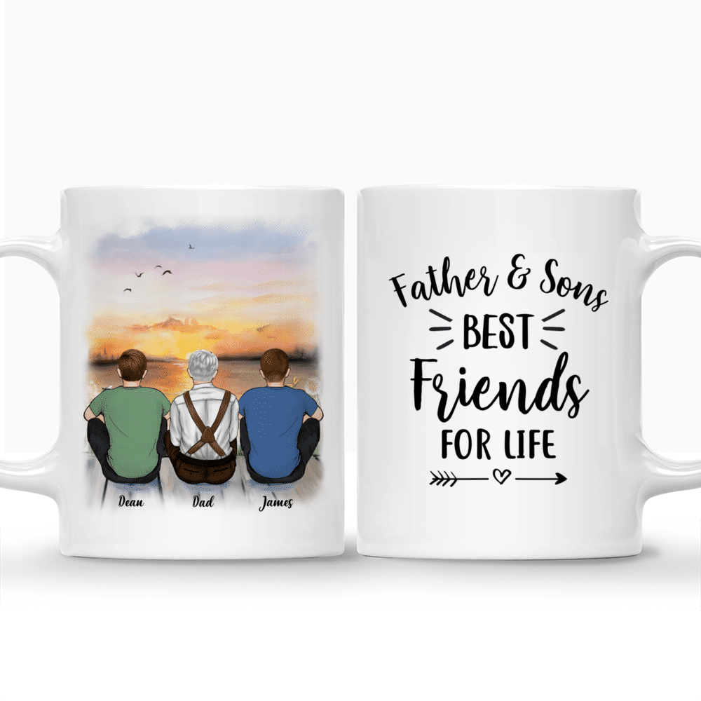 Personalized Mug - Father & Children Mug - Father And Sons Best