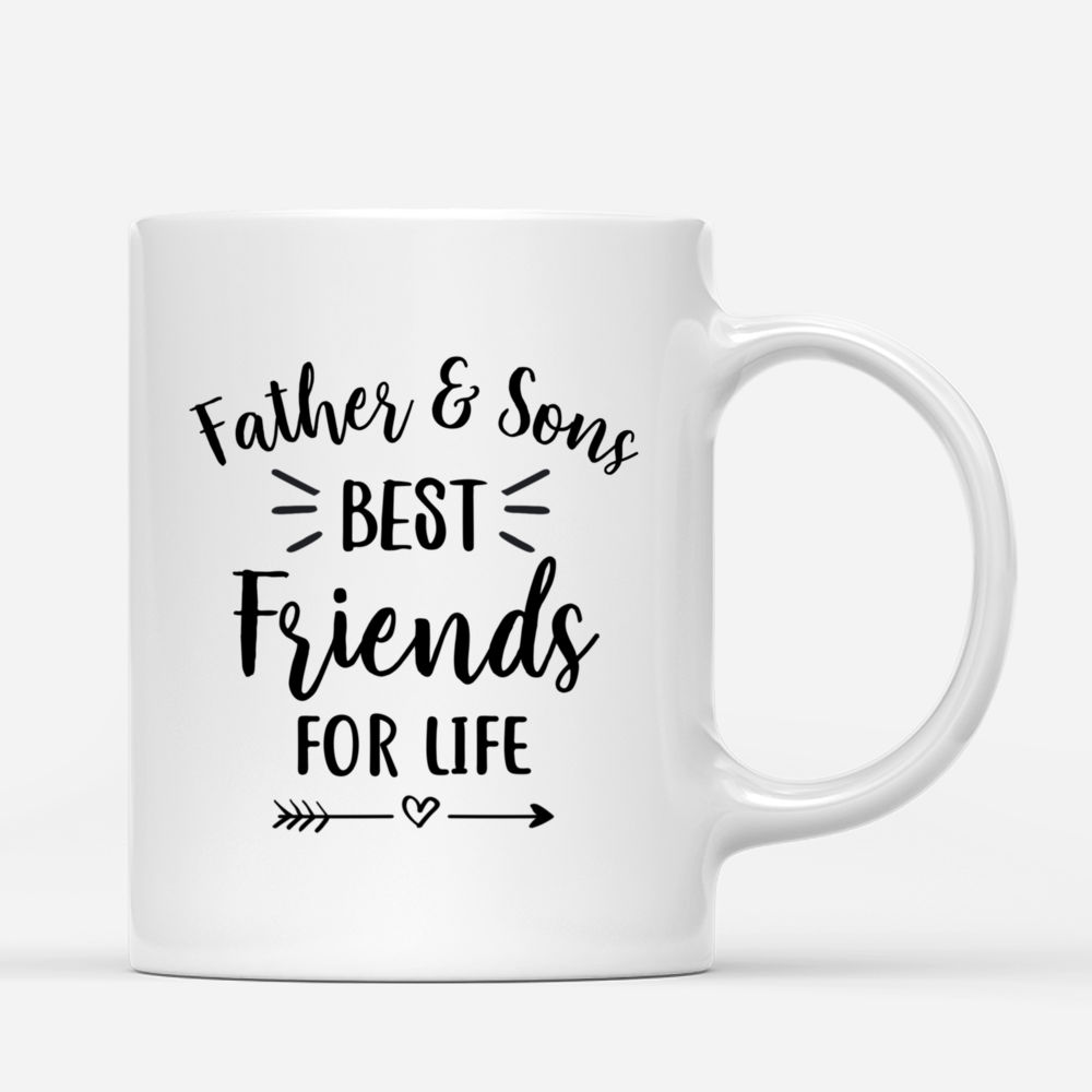 Father & Children Mug - Father And Sons Best Friends for Life - Personalized Mug_2