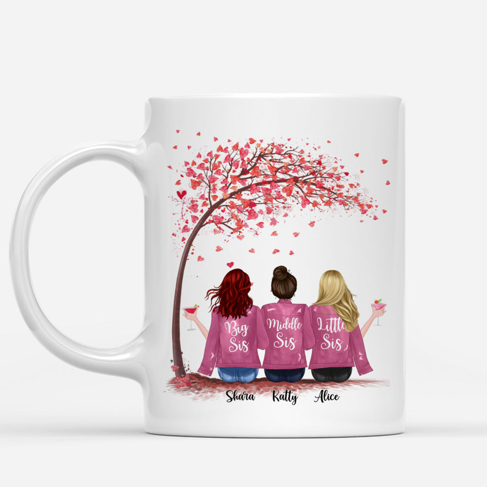 Personalized Mug - Up to 6 Sisters - You And I Are Sisters (Pink)_1