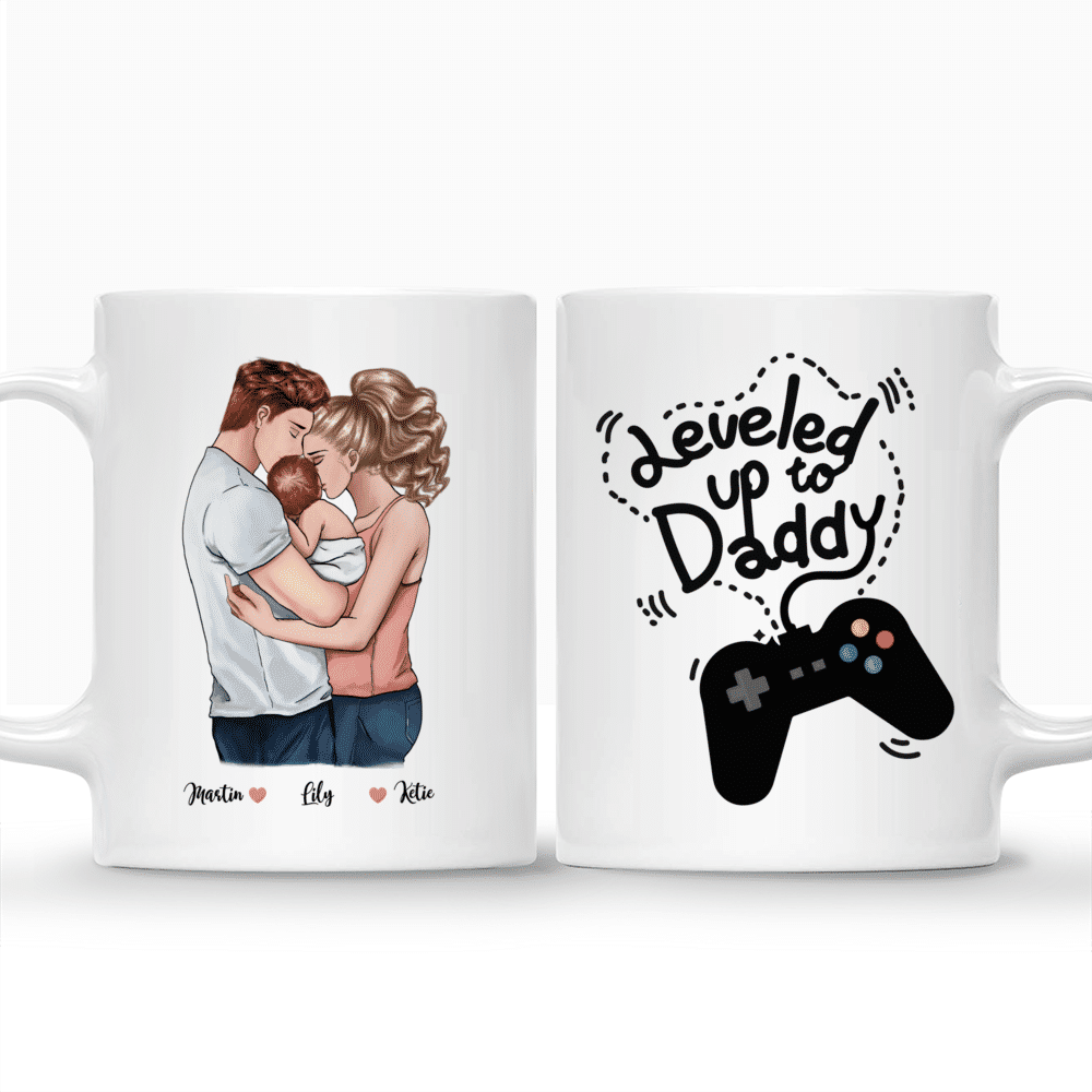 Personalized Mug - Family - Leveled Up To Daddy - New_3