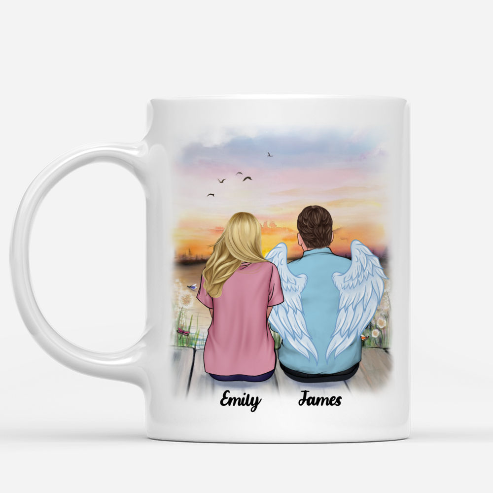 Personalized Mug - Memorial Mug - Sunset v2 - I know heaven is beautiful place because they have my dad_1