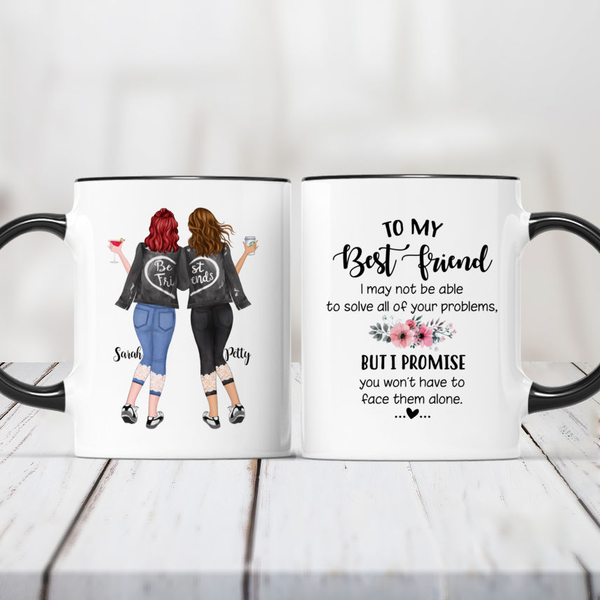 Custom 3 Best Friends Mug, Pick Your Hair Color Mug, Personalized Coffee Mug,  Custom Best Friend Mug, Best Friend Gift, Friendship Mug 3 