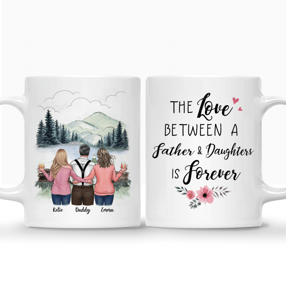 Personalized Mug - Family - The Love Between A Father And Daughters Is Forever_3