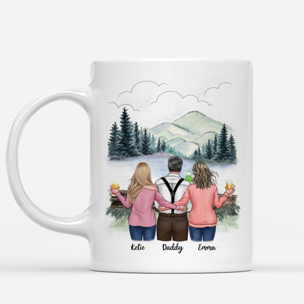 Personalized Mug - Family - The Love Between A Father And Daughters Is Forever_1