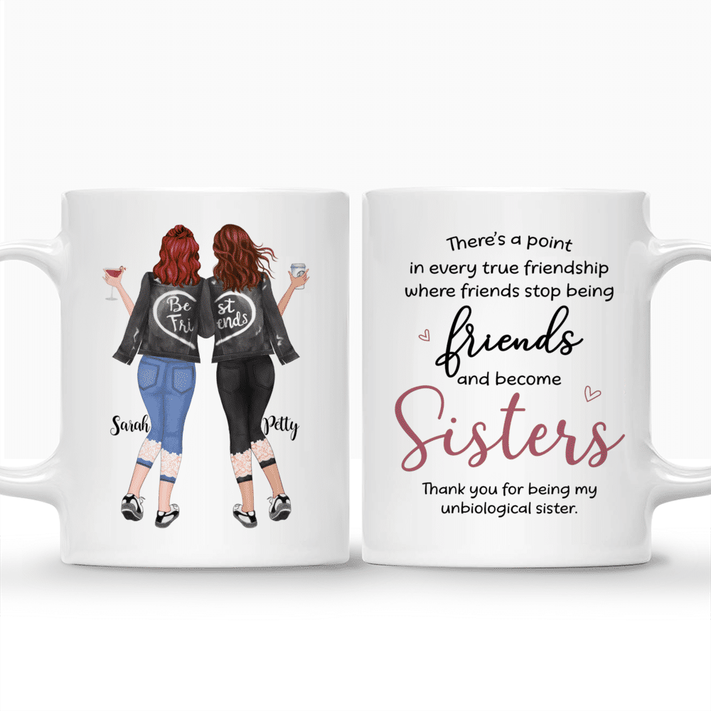 Personalized Mug - Best friends - Theres a point in every true friendship where friends stop being friends and become sisters_3