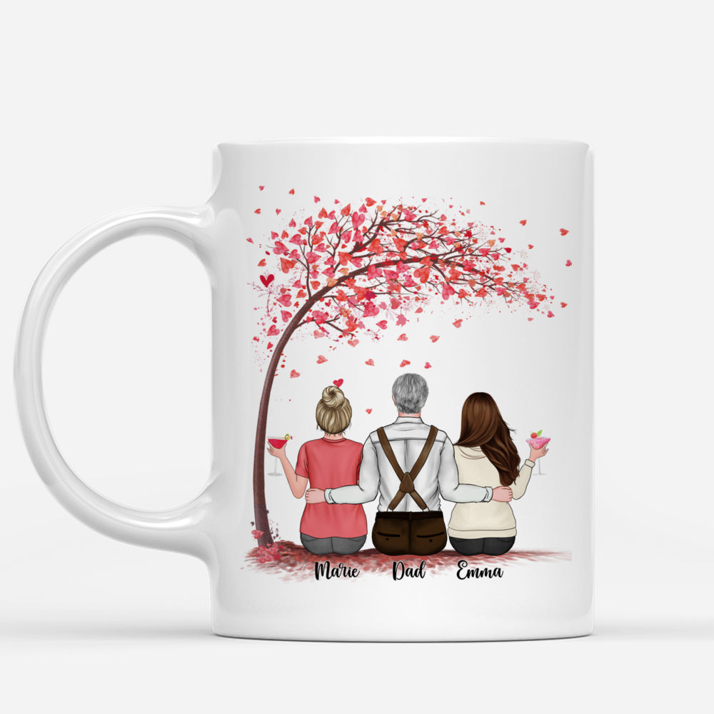 Personalized Mug - Father & Daughters - Dad, No Matter How Big We Get We Will Always Reach For You (Ver 1) (4389)_1