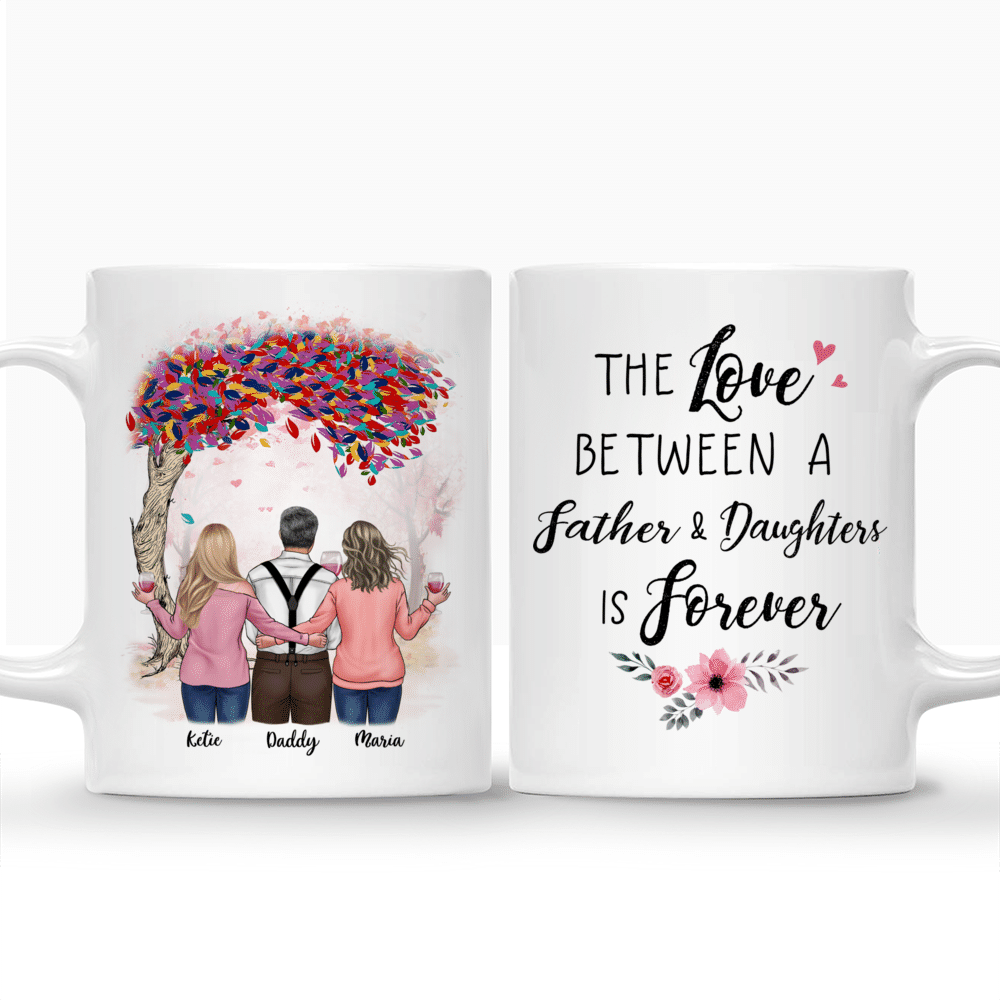 Personalized Mug - Family - The love between a Father and Daughters is forever - Love_3