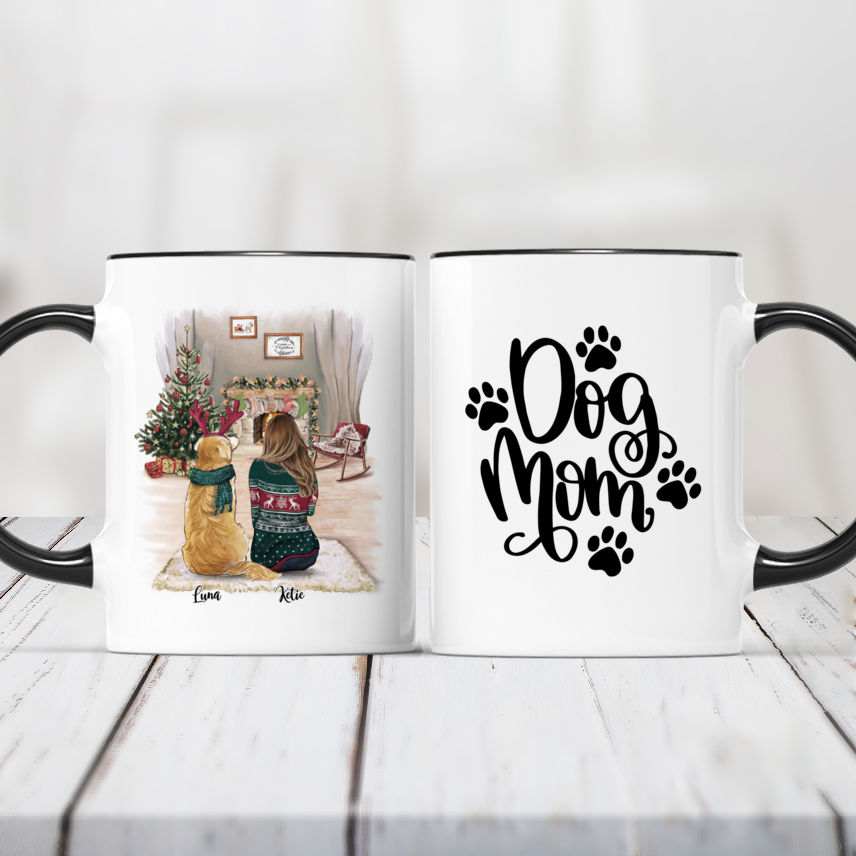 Merry Christmas To The Best Dog Mom, Personalized Mug, Christmas