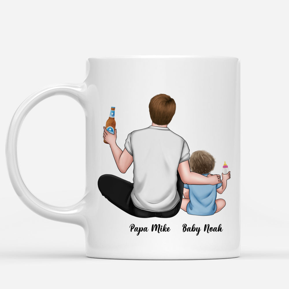 Personalized Mug - Father and Baby - Our First Father's Day Together_1