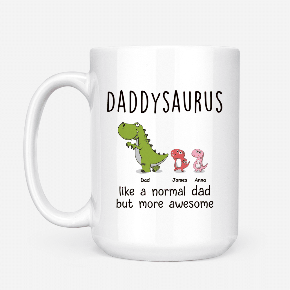 Daddy Dad Gifts, Daddy Dad Mug, Dadasaurus Dad Dinosaur Coffee Cup