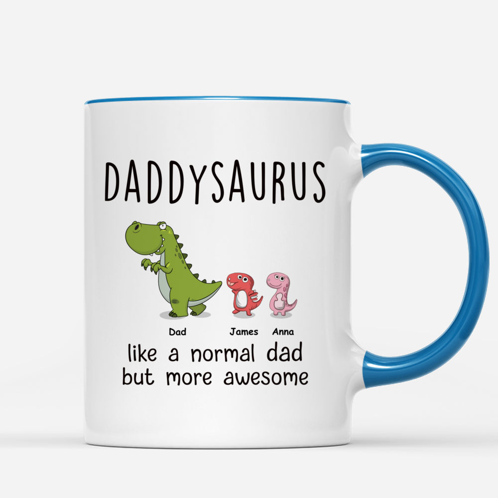 Gossby Personalized DADASAURUS Mug (2 Kids) - Funny Dad Gift from Daughter,  Son with Dinosaur Avatar…See more Gossby Personalized DADASAURUS Mug (2