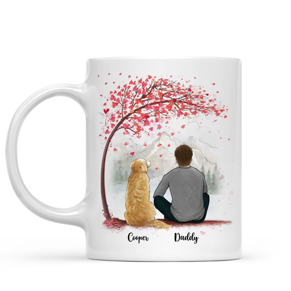 Personalized Mug - Man and Dogs - Dear dad, thanks for all the belly rubs and for picking up my poop (4519)_1