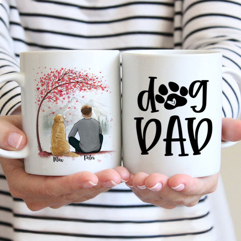 Man and Dogs - Dog Dad (4519) | Personalized Mugs | Gossby