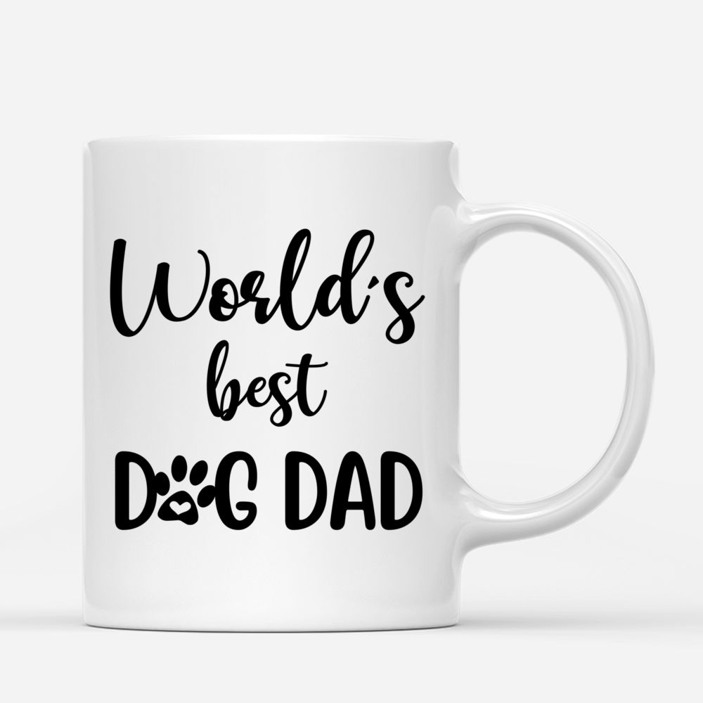 Personalized Mug - Man and Dogs - World's Best Dog Dad (Love Tree)_2
