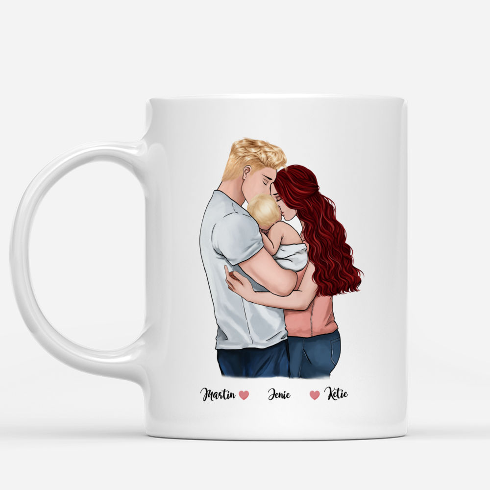 Personalized Mug - Family - Father and Mother- Happy 1st Father's day, i love you_1