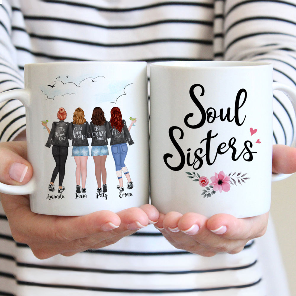 Personalized Mug - 4 Girls - Soul sisters