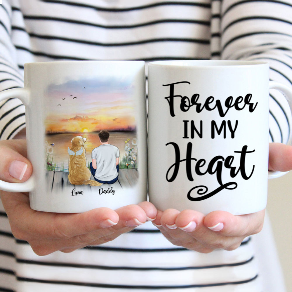 Man and Dogs - Forever In My Heart (4550) - Personalized Mug