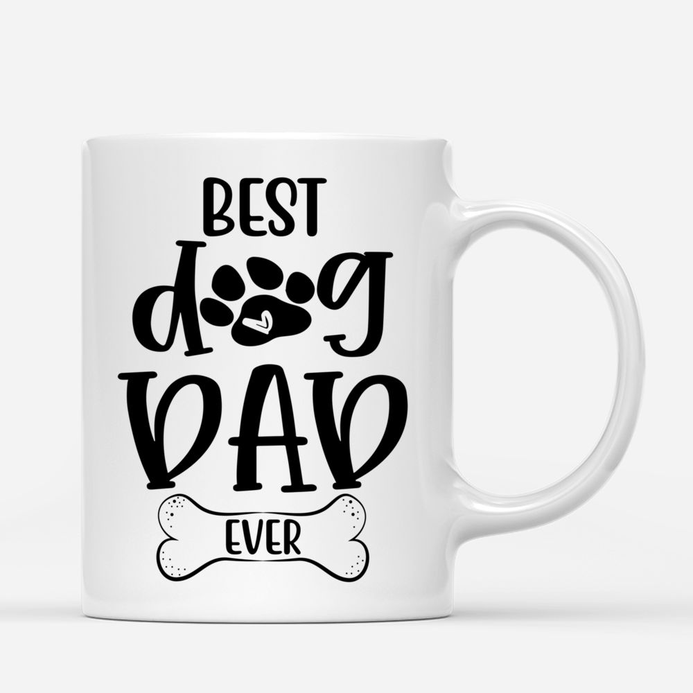 Personalized Mug - Man and Dogs - Best Dog Dad Ever (Love Tree)_2