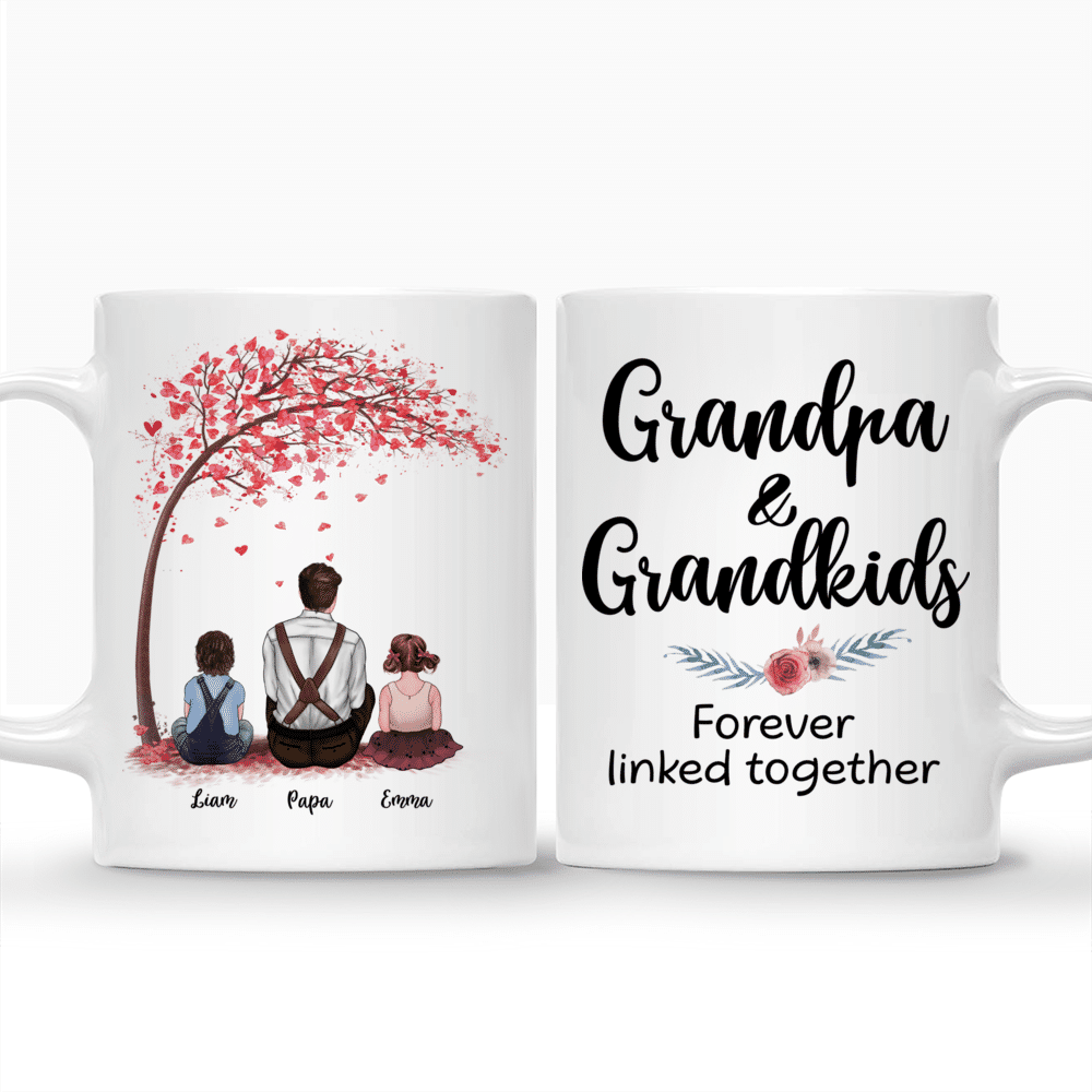 Personalized Mug - Grandpa & Grandkids - Grandpa & Grandkids Forever Linked Together_3