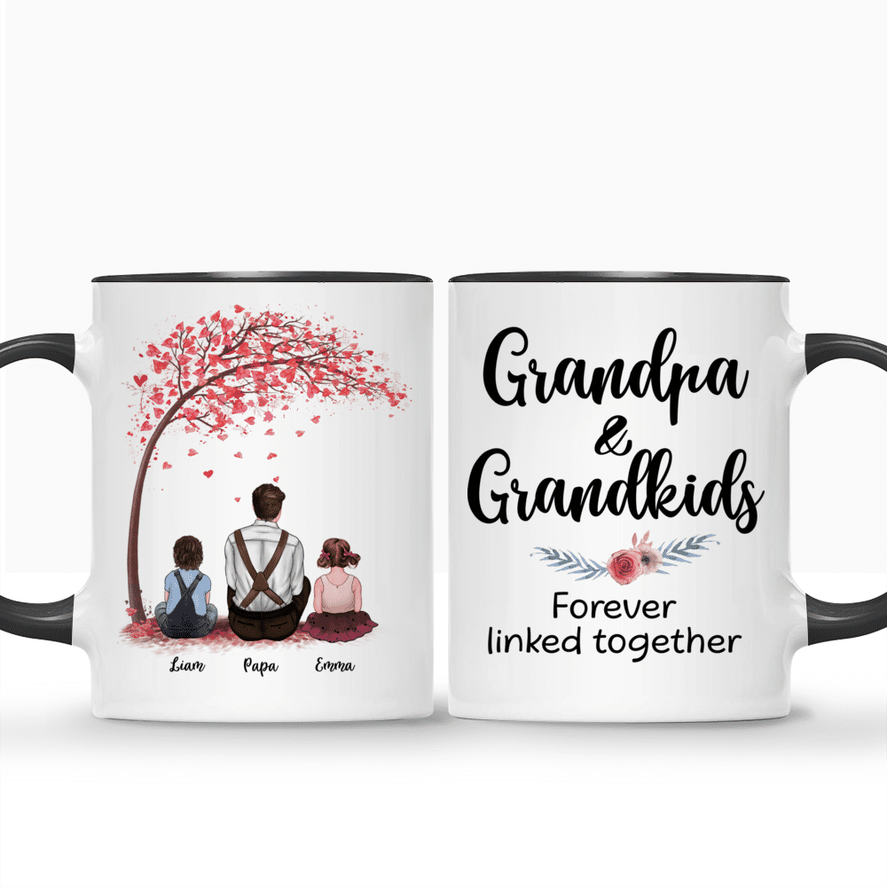 Personalized Mug - Grandpa & Grandkids - Grandpa & Grandkids Forever Linked Together_3