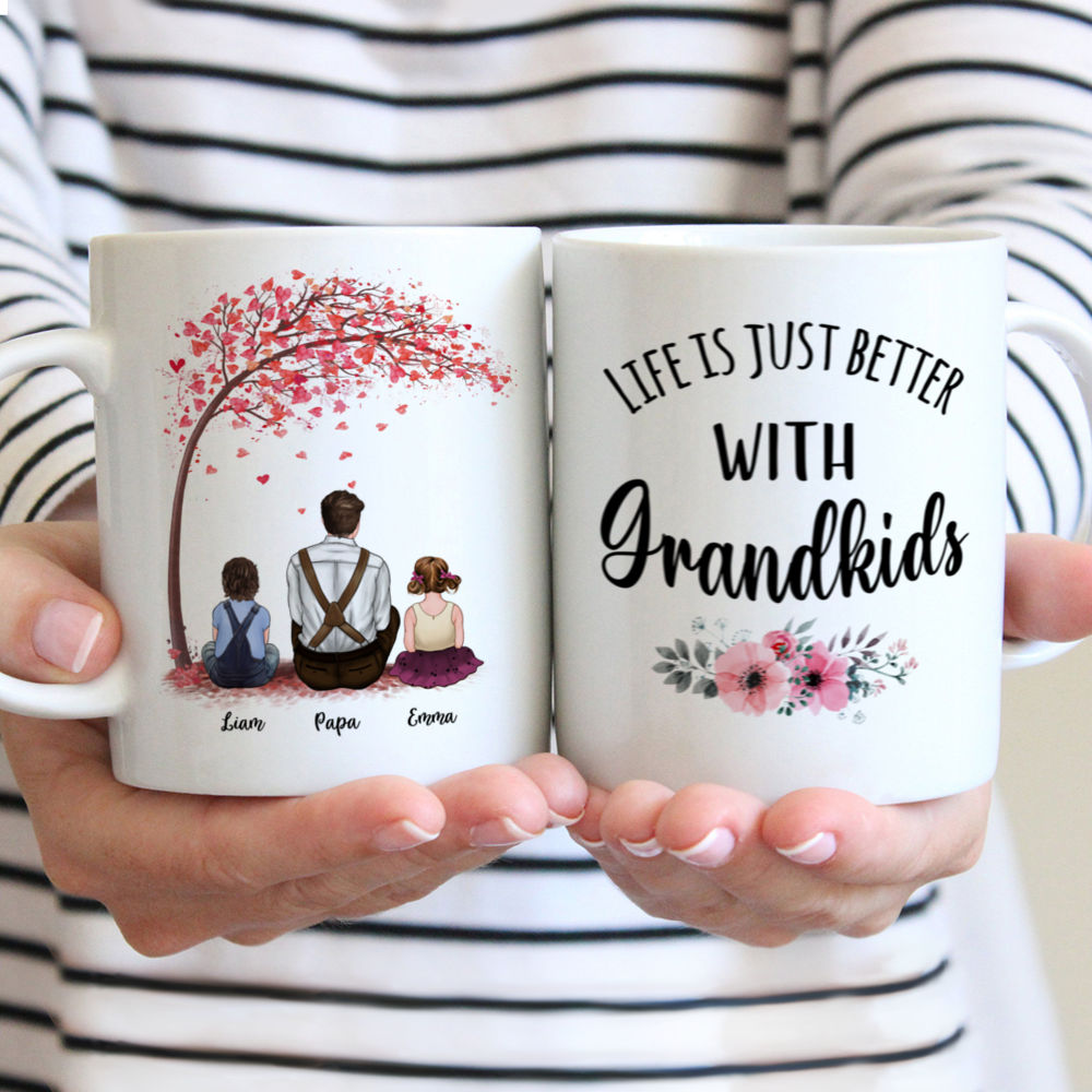 Personalized Mug - Life Is Better With Grandkids (8 Kids Version)