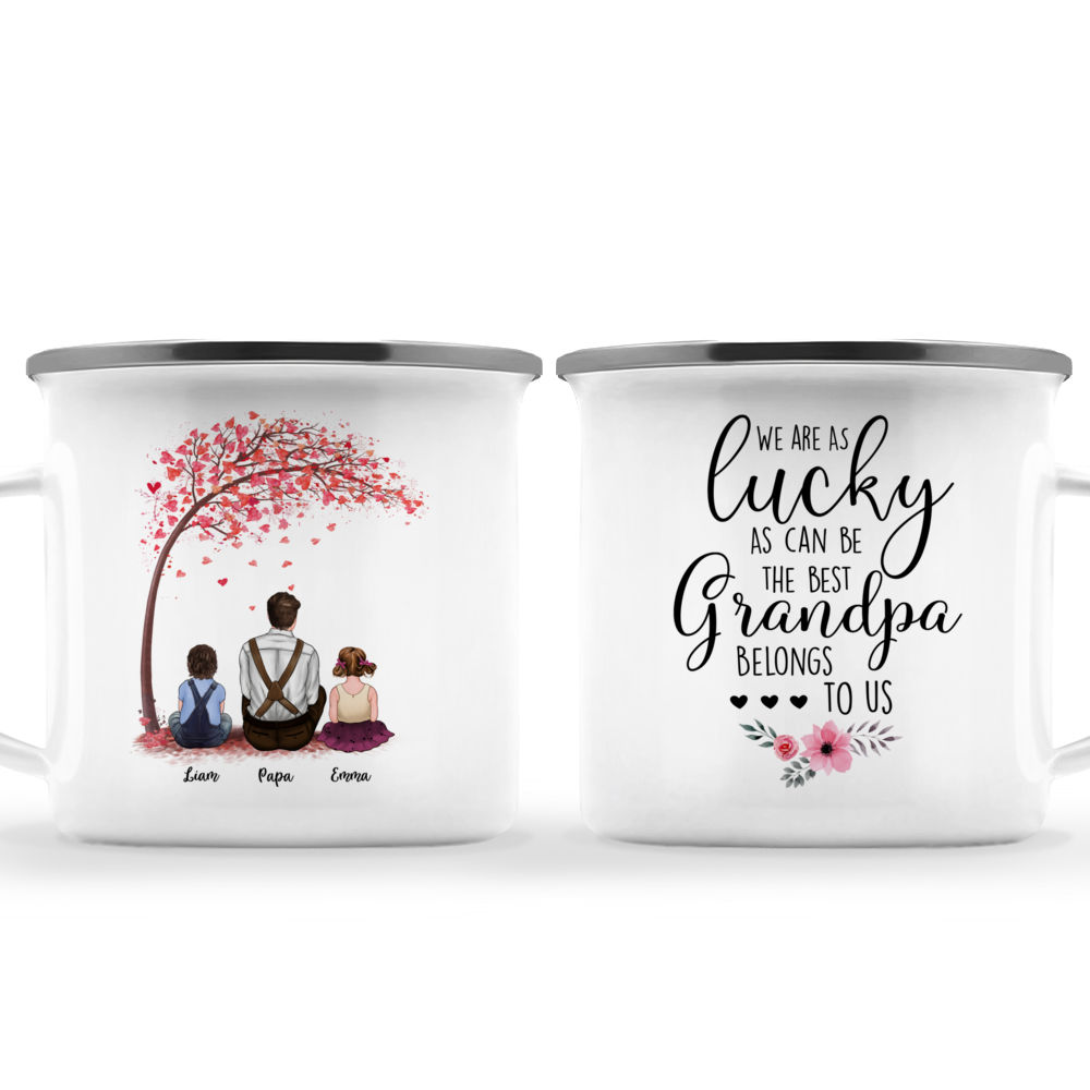 Personalized Mug - Grandpa & Grandkids - We Are As Lucky As Can Be The Best Grandpa Belongs To Us_3