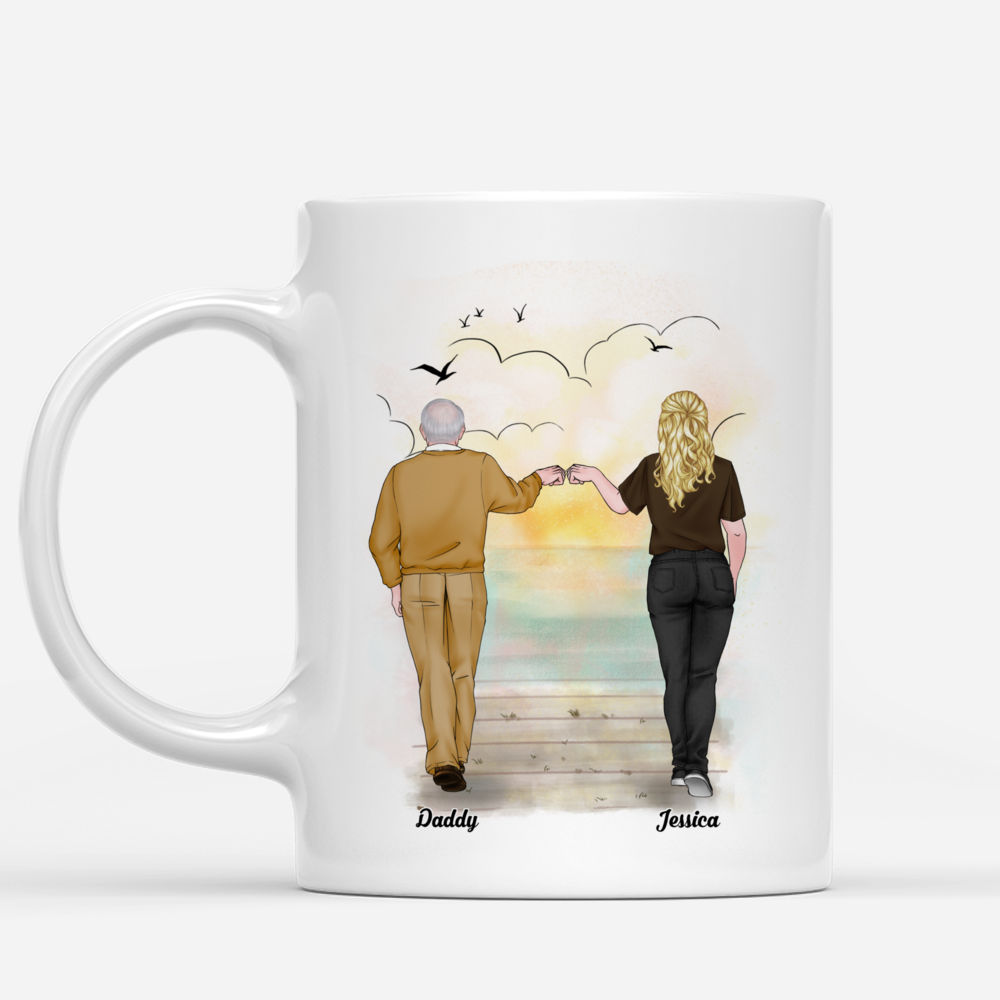 Personalized Mug - Father's Day - (W) Side by side or miles apart, Father & Daughter will always be connected by heart (DH) - V.2_1