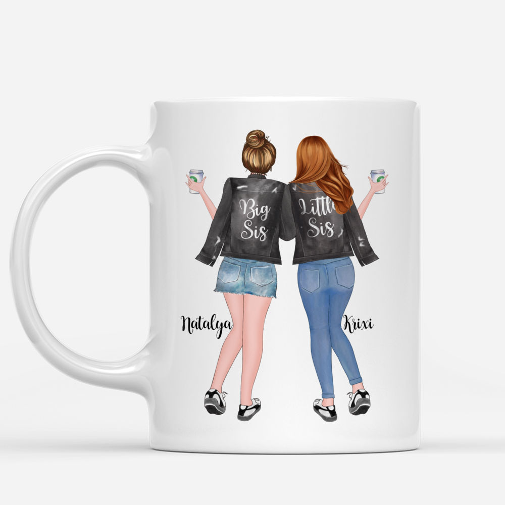 Personalized Mug - 2 Sisters - A sister is gods way of make sure we never walk alone._1