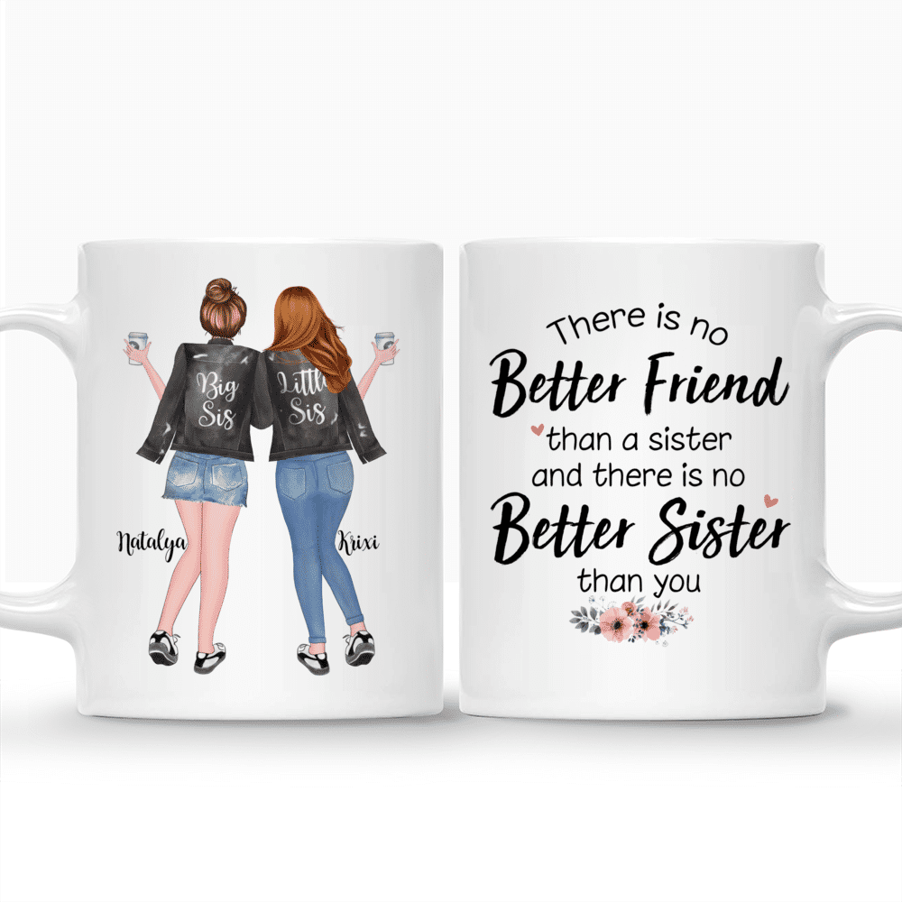 Personalized Mug - 2 Sisters - There is no better friend than a sister and there is no better sister than you._3