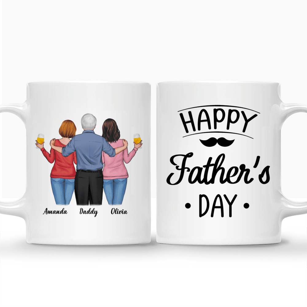 Father & Daughters - Happy Father's Day! - Personalized Mug_3