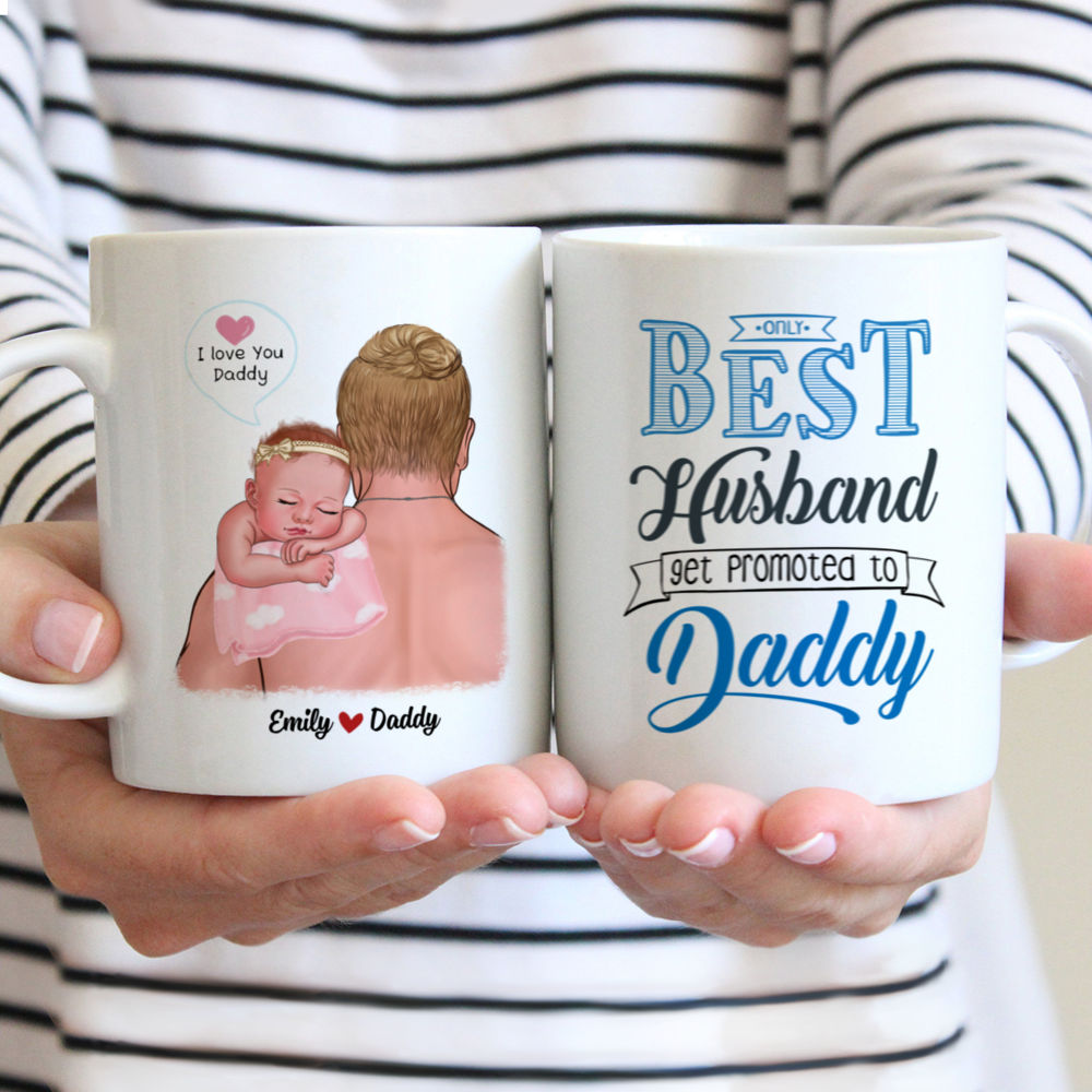 Personalized Mug - 1st Father's Day - Only Best Husband Get Promoted To Daddy - Gifts for Dad_1