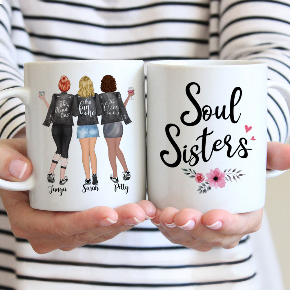 Personalized Mug - Topic - Personalized Mug - 3 Girl Full Body - Soul Sisters
