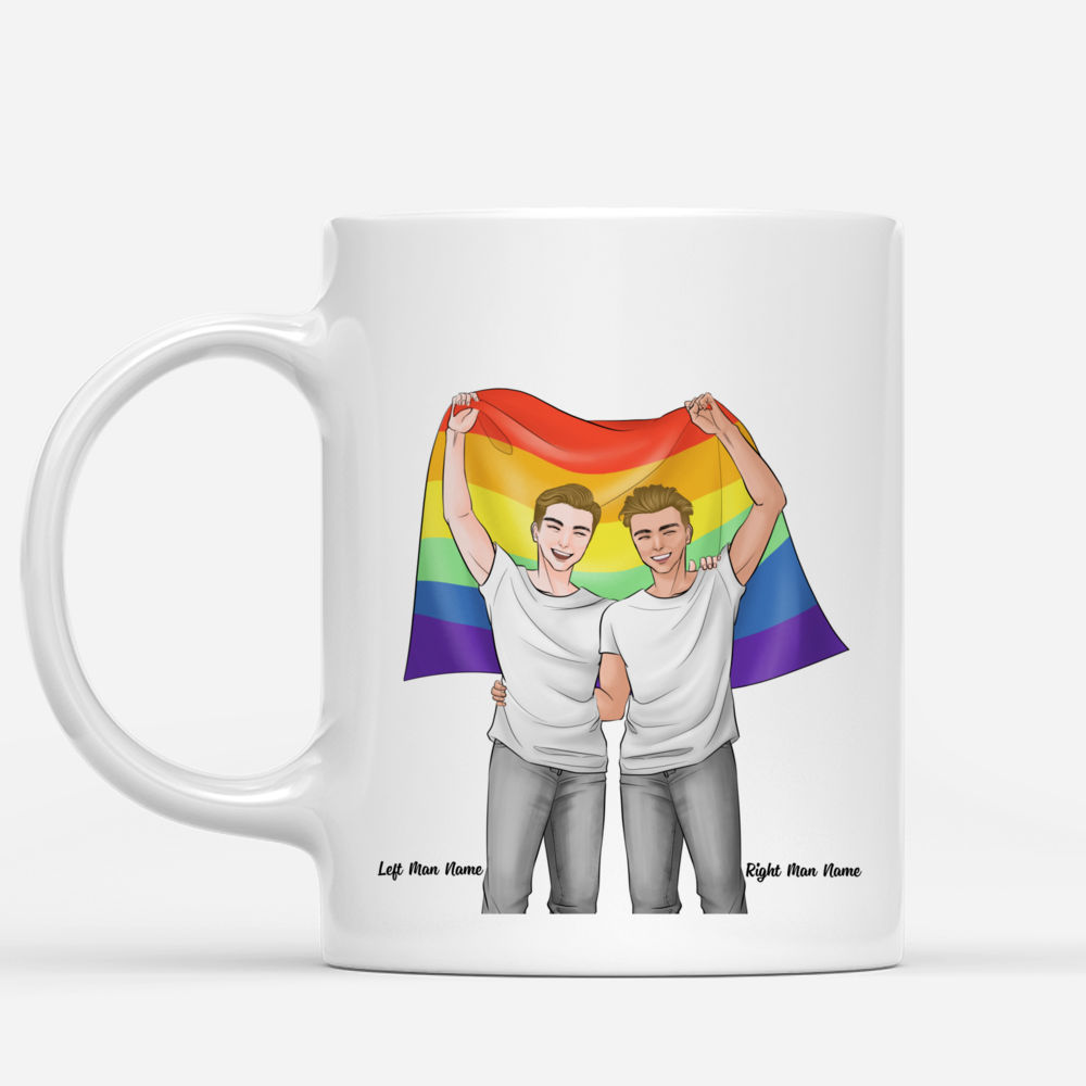 Personalized Mug - Pride Couple | M - You are the rainbow of my life - Couple Gifts, Couple Mug_1