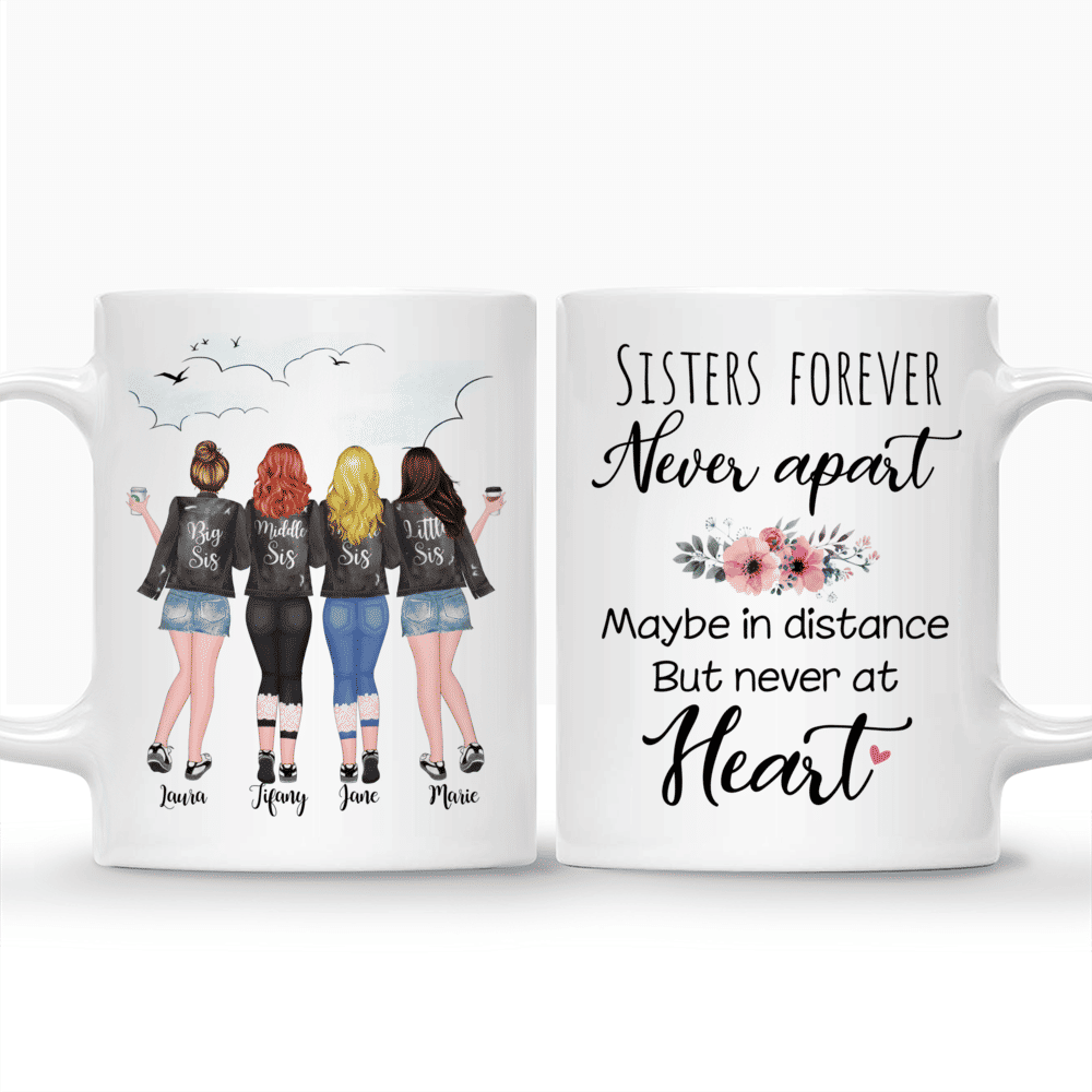 Personalized Mug for Four Sisters - Meaningful Gifts For Sister