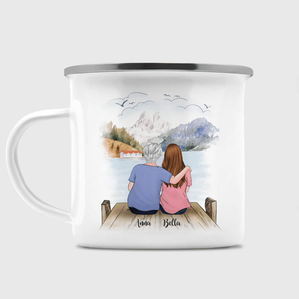 Personalized New Mom And Daughter Portrait Coffee Mug. Custom Family Mug.  Digital Art Faceless Portrait. Baby Shower Gift For New Mother. - Avathread