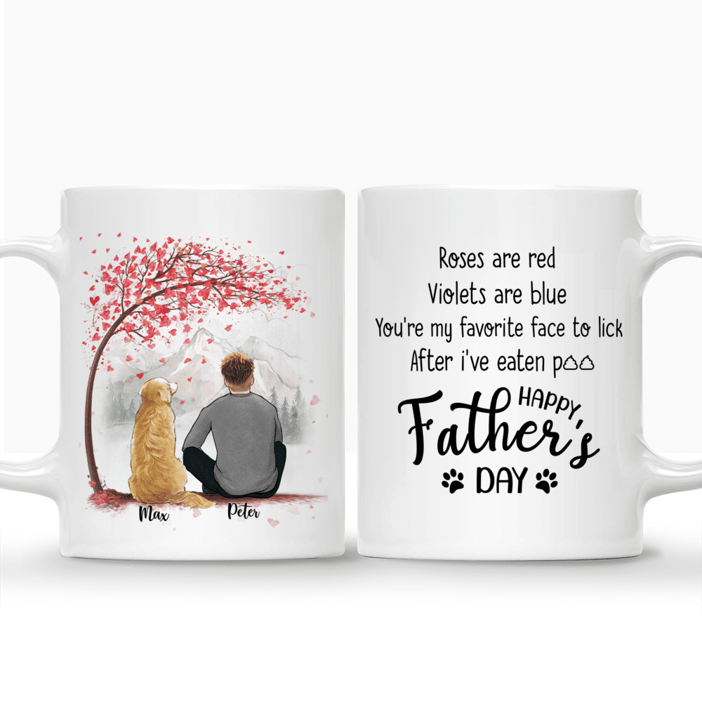 Personalized Mug - Man and Dogs - Roses are red, Violets are blue, You're my favorite face to click...(4519)_3