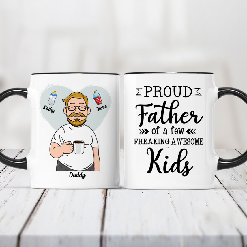 Proud Mom of Freaking Awesome Son Mug Personalized – Personalized