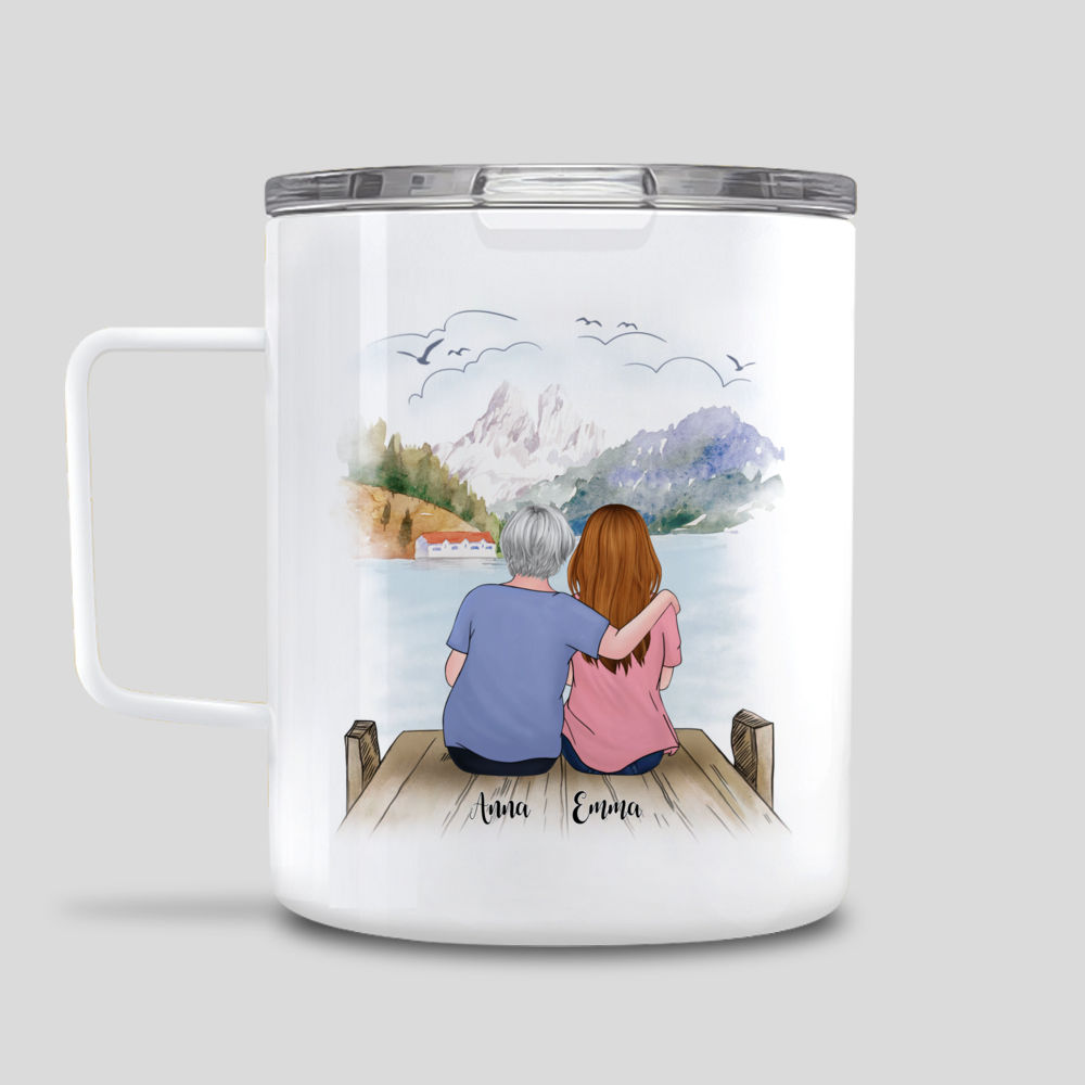 Family Customized Mug - Mother & Daughter Forever Linked Together_1