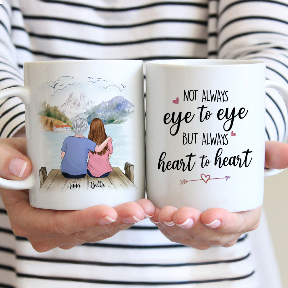 Personalized Mug - Family - Not always eye to eye but always heart to heart