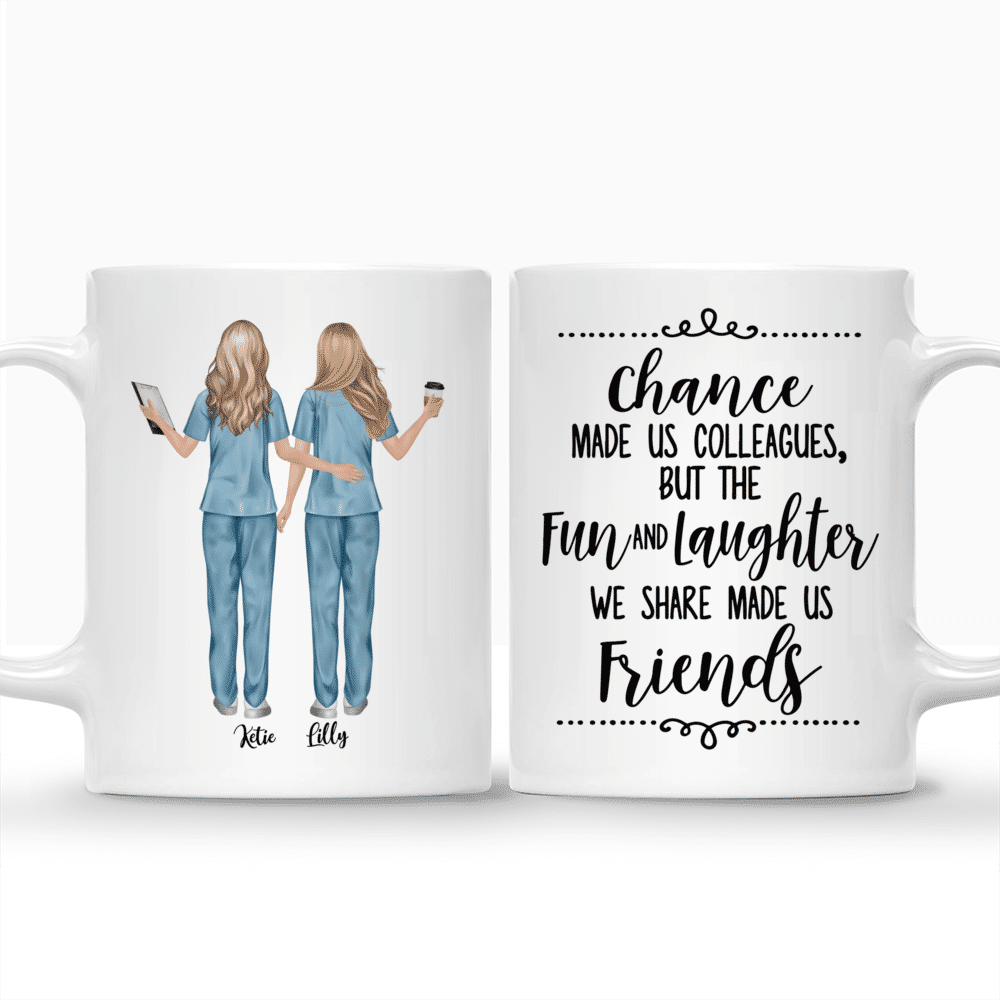 Personalized Nurse Mug - Chance Made Us Colleagues Custom Mug | Gossby_3