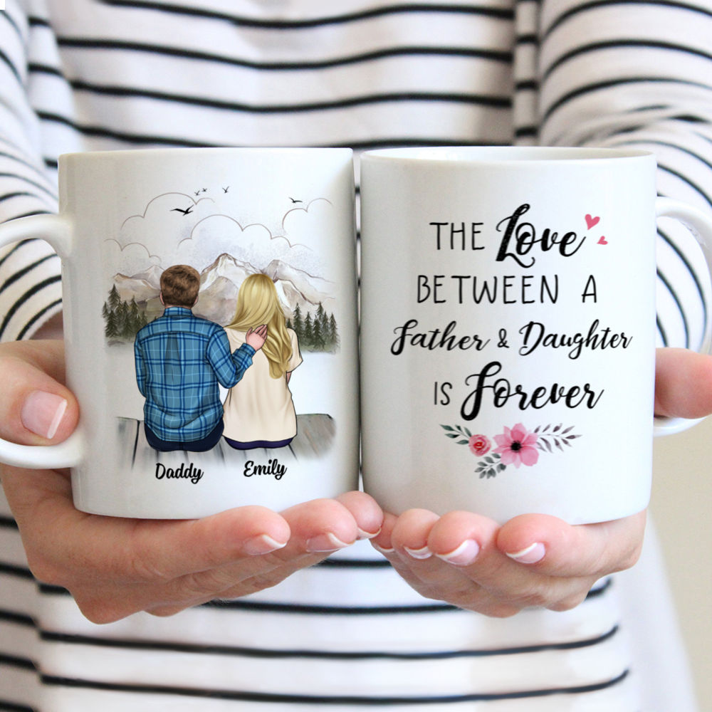 Personalized Mug - Father & Children (M) - The love Between A Father & Daughter is Forever - 1D